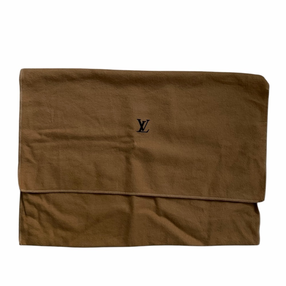 LV Tan Dust Bag 10x14 Louis Vuitton Fold over Flap Dust Bag